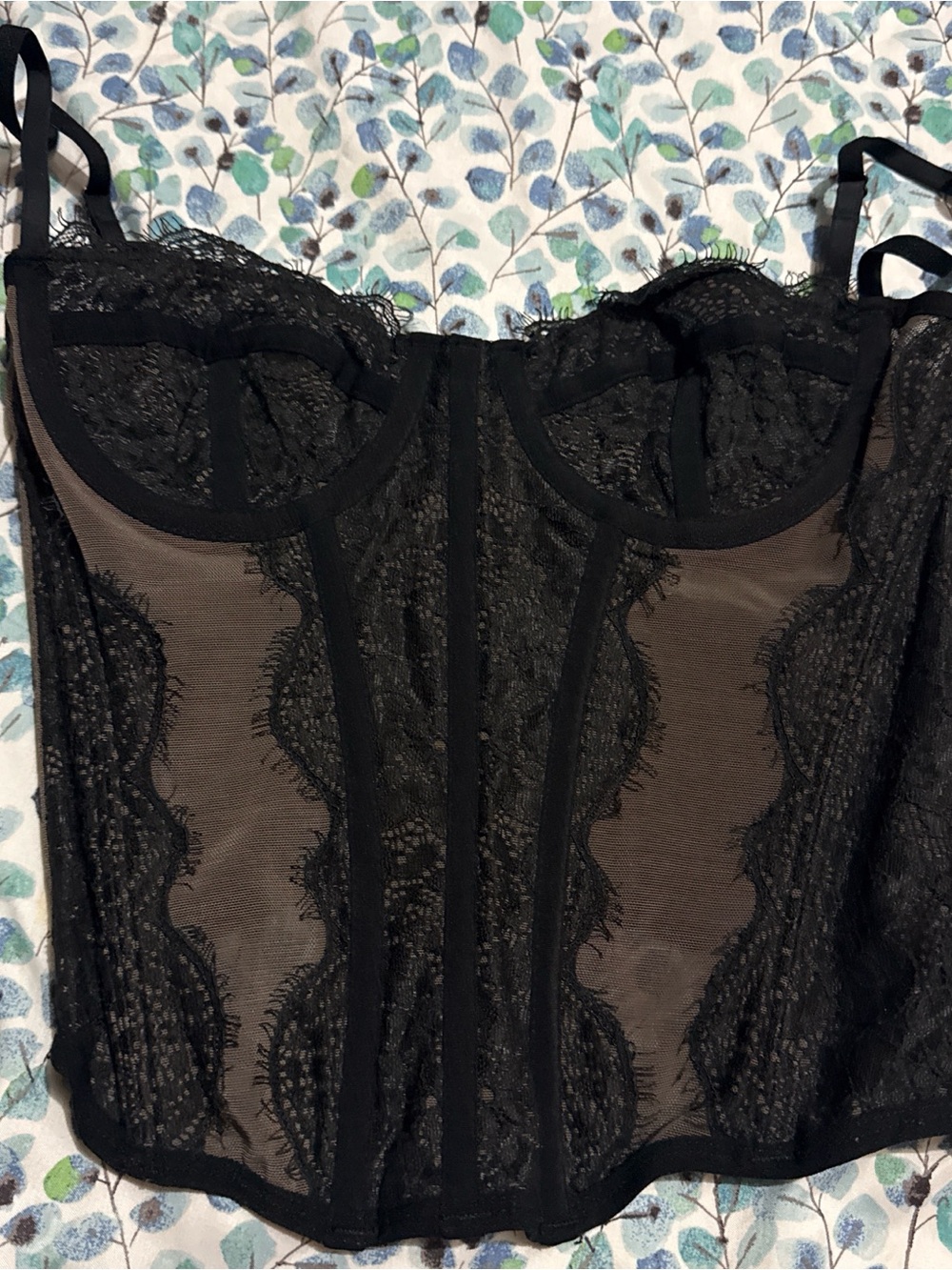 Urban outfitters out from under modern love Black Lace Corset Bustier Top